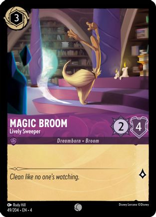 Image of Magic Broom - Lively Sweeper (49/204) - Ursulas Return Cold Foil