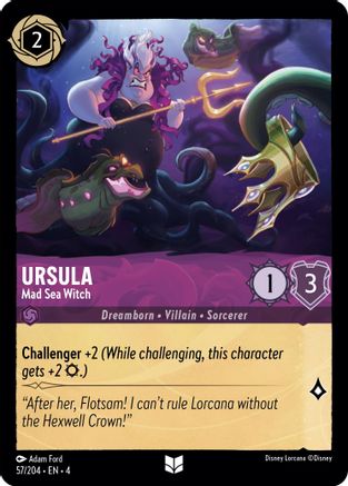 Image of Ursula - Mad Sea Witch (57/204) - Ursulas Return Cold Foil