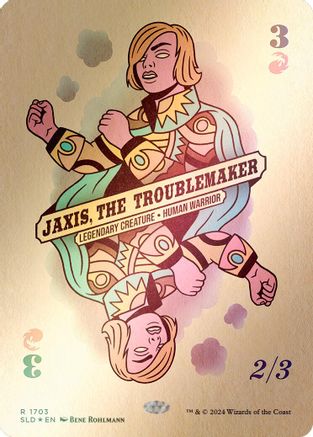 Image of Jaxis, the Troublemaker (Rainbow Foil) (SLD-1703) - Secret Lair Drop Series Foil