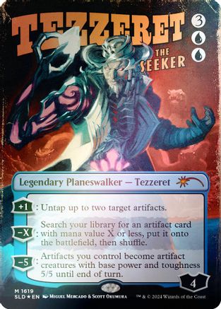 Image of Tezzeret the Seeker (1619) (Rainbow Foil) (SLD-1619) - Secret Lair Drop Series Foil