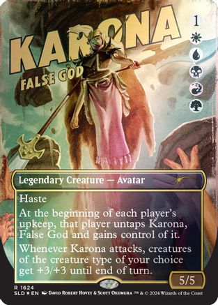 Image of Karona, False God (Rainbow Foil) (SLD-1624) - Secret Lair Drop Series Foil