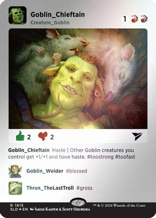 Image of Goblin Chieftain (Rainbow Foil) (SLD-1615) - Secret Lair Drop Series Foil