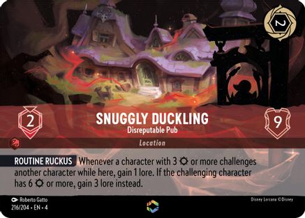Image of Snuggly Duckling - Disreputable Pub (Enchanted) (216/204) - Ursulas Return Holofoil