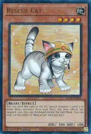 Image of Rescue Cat (Alternate Art) (UR) (RA02-EN001) - 25th Anniversary Rarity Collection II 1st Edition