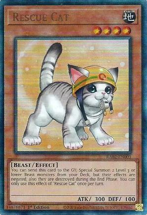 Image of Rescue Cat (Alternate Art) (PUR) (RA02-EN001) - 25th Anniversary Rarity Collection II 1st Edition