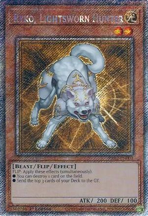 Image of Ryko, Lightsworn Hunter (Platinum Secret Rare) (RA02-EN003) - 25th Anniversary Rarity Collection II 1st Edition