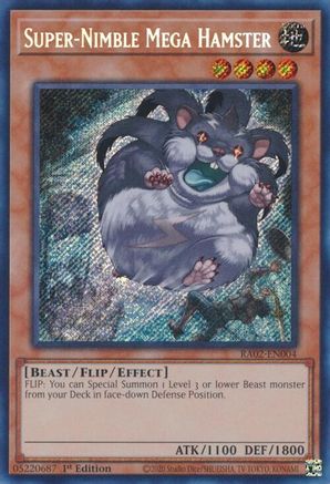 Image of Super-Nimble Mega Hamster (Secret Rare) (RA02-EN004) - 25th Anniversary Rarity Collection II 1st Edition