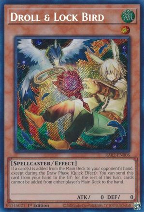 Image of Droll & Lock Bird (Alternate Art) (Secret Rare) (RA02-EN006) - 25th Anniversary Rarity Collection II 1st Edition