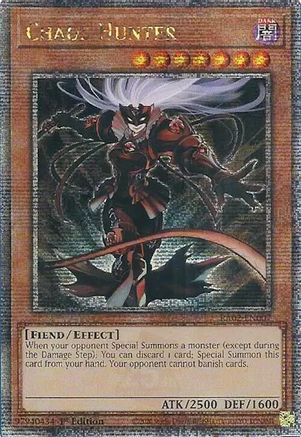 Image of Chaos Hunter (Quarter Century Secret Rare) (RA02-EN007) - 25th Anniversary Rarity Collection II 1st Edition