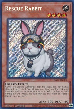 Image of Rescue Rabbit (Secret Rare) (RA02-EN008) - 25th Anniversary Rarity Collection II 1st Edition