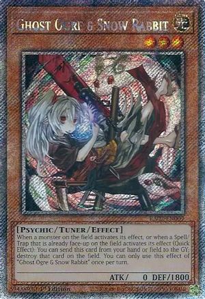 Image of Ghost Ogre & Snow Rabbit (Alternate Art) (Platinum Secret Rare) (RA02-EN009) - 25th Anniversary Rarity Collection II 1st Edition