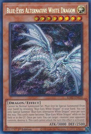Image of Blue-Eyes Alternative White Dragon (Secret Rare) (RA02-EN010) - 25th Anniversary Rarity Collection II 1st Edition