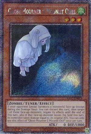 Image of Ghost Mourner & Moonlit Chill (Alternate Art) (Platinum Secret Rare) (RA02-EN015) - 25th Anniversary Rarity Collection II 1st Edition