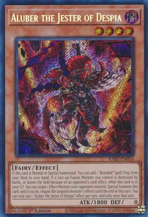 Image of Aluber the Jester of Despia (Secret Rare) (RA02-EN016) - 25th Anniversary Rarity Collection II 1st Edition