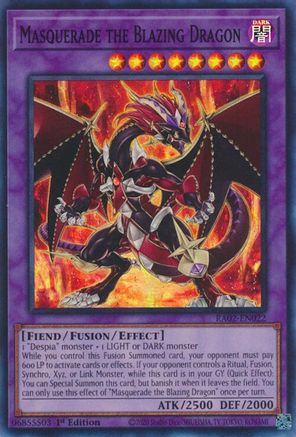 Image of Masquerade the Blazing Dragon (RA02-EN022) - 25th Anniversary Rarity Collection II 1st Edition