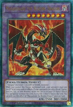 Image of Masquerade the Blazing Dragon (PUR) (RA02-EN022) - 25th Anniversary Rarity Collection II 1st Edition