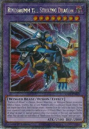 Image of Rindbrumm the Striking Dragon (Platinum Secret Rare) (RA02-EN025) - 25th Anniversary Rarity Collection II 1st Edition
