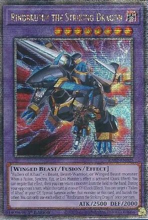 Image of Rindbrumm the Striking Dragon (Quarter Century Secret Rare) (RA02-EN025) - 25th Anniversary Rarity Collection II 1st Edition