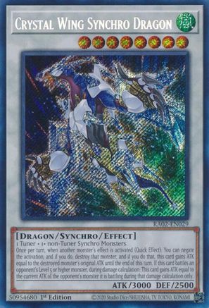 Image of Crystal Wing Synchro Dragon (Secret Rare) (RA02-EN029) - 25th Anniversary Rarity Collection II 1st Edition