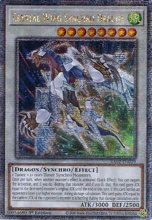 Image of Crystal Wing Synchro Dragon (Platinum Secret Rare) (RA02-EN029) - 25th Anniversary Rarity Collection II 1st Edition