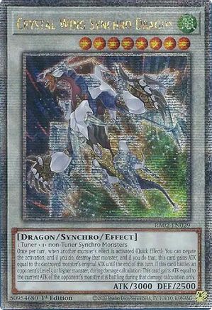 Image of Crystal Wing Synchro Dragon (Quarter Century Secret Rare) (RA02-EN029) - 25th Anniversary Rarity Collection II 1st Edition