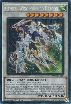 Image of Crystal Wing Synchro Dragon (PCR) (RA02-EN029) - 25th Anniversary Rarity Collection II 1st Edition