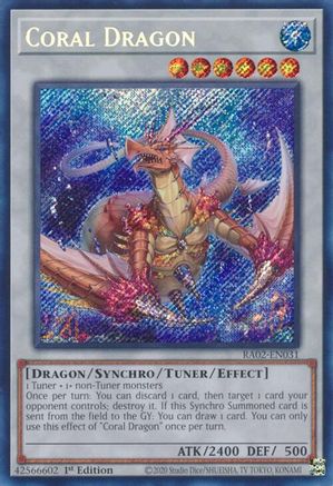 Image of Coral Dragon (Secret Rare) (RA02-EN031) - 25th Anniversary Rarity Collection II 1st Edition