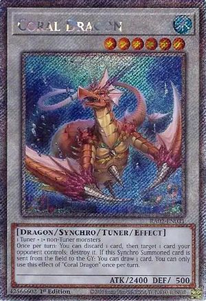 Image of Coral Dragon (Platinum Secret Rare) (RA02-EN031) - 25th Anniversary Rarity Collection II 1st Edition