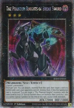 Image of The Phantom Knights of Break Sword (Platinum Secret Rare) (RA02-EN035) - 25th Anniversary Rarity Collection II 1st Edition