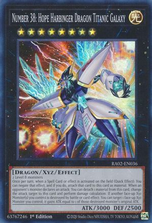Image of Number 38: Hope Harbinger Dragon Titanic Galaxy (RA02-EN036) - 25th Anniversary Rarity Collection II 1st Edition