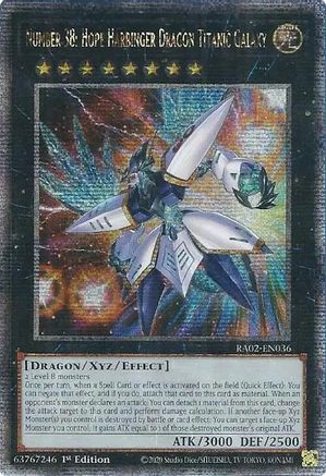 Image of Number 38: Hope Harbinger Dragon Titanic Galaxy (Quarter Century Secret Rare) (RA02-EN036) - 25th Anniversary Rarity Collection II 1st Edition