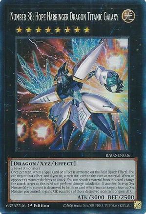 Image of Number 38: Hope Harbinger Dragon Titanic Galaxy (PCR) (RA02-EN036) - 25th Anniversary Rarity Collection II 1st Edition