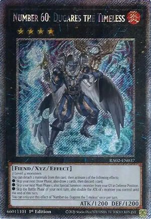 Image of Number 60: Dugares the Timeless (Platinum Secret Rare) (RA02-EN037) - 25th Anniversary Rarity Collection II 1st Edition