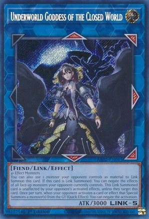 Image of Underworld Goddess of the Closed World (Secret Rare) (RA02-EN045) - 25th Anniversary Rarity Collection II 1st Edition