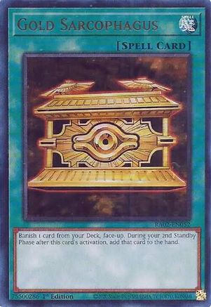 Image of Gold Sarcophagus (UR) (RA02-EN052) - 25th Anniversary Rarity Collection II 1st Edition