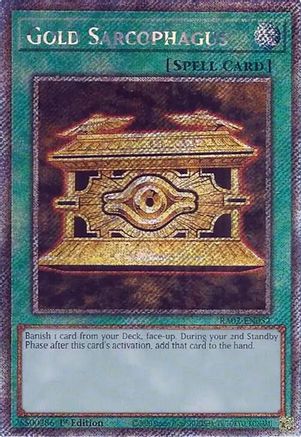Image of Gold Sarcophagus (Platinum Secret Rare) (RA02-EN052) - 25th Anniversary Rarity Collection II 1st Edition