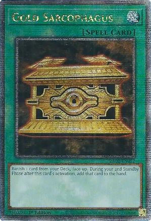 Image of Gold Sarcophagus (Quarter Century Secret Rare) (RA02-EN052) - 25th Anniversary Rarity Collection II 1st Edition