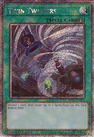 Image of Twin Twisters (Platinum Secret Rare) (RA02-EN060) - 25th Anniversary Rarity Collection II 1st Edition
