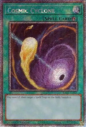 Image of Cosmic Cyclone (Platinum Secret Rare) (RA02-EN061) - 25th Anniversary Rarity Collection II 1st Edition