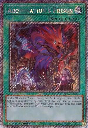 Image of Abomination's Prison (Platinum Secret Rare) (RA02-EN064) - 25th Anniversary Rarity Collection II 1st Edition