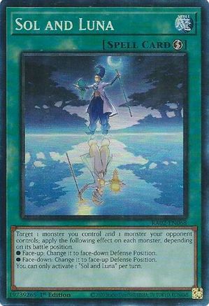 Image of Sol and Luna (PCR) (RA02-EN068) - 25th Anniversary Rarity Collection II 1st Edition