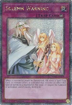 Image of Solemn Warning (Quarter Century Secret Rare) (RA02-EN078) - 25th Anniversary Rarity Collection II 1st Edition