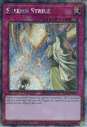 Image of Solemn Strike (Platinum Secret Rare) (RA02-EN079) - 25th Anniversary Rarity Collection II 1st Edition