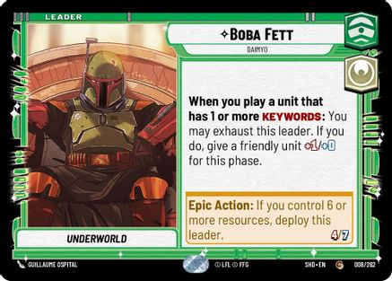 Image of Boba Fett - Daimyo (008/262) - Shadows of the Galaxy