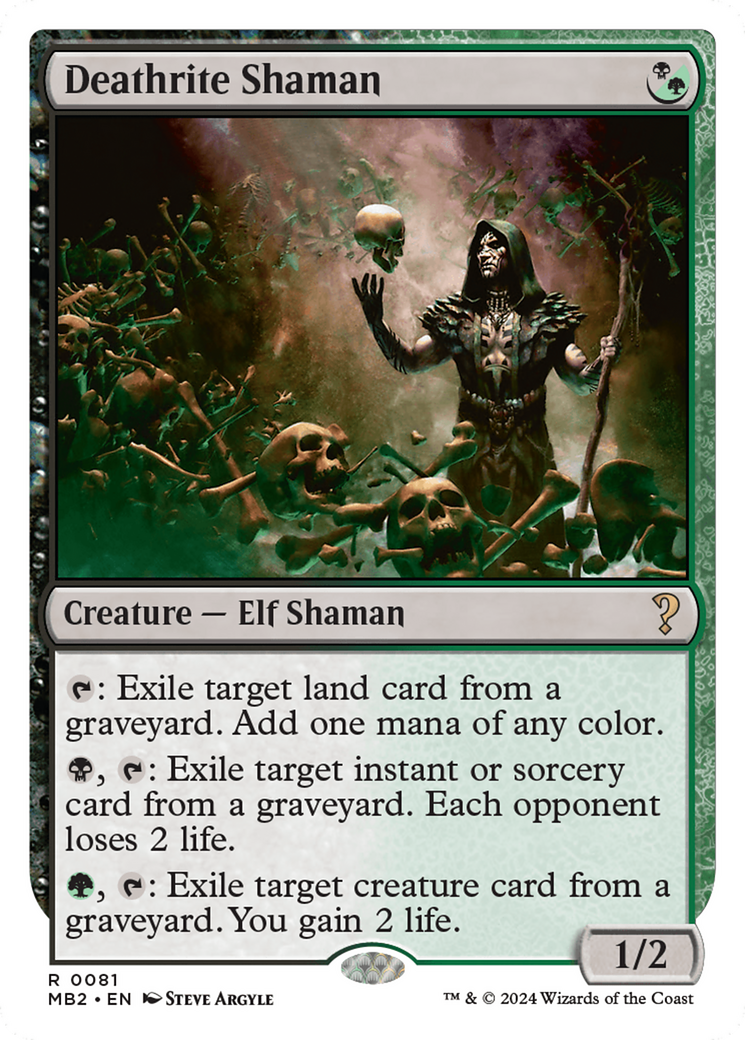 Image of Deathrite Shaman (White Border) (MB2-081) - Mystery Booster 2