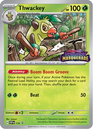 Image of Thwackey 115  - Holofoil SV Scarlet & Violet Promo Cards - Promo