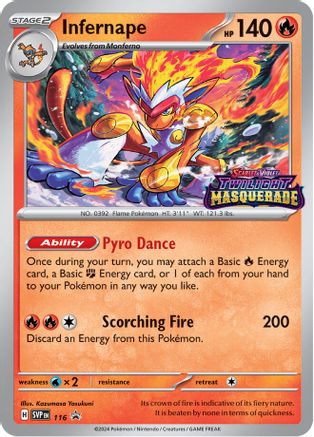 Image of Infernape 116  - Holofoil SV Scarlet & Violet Promo Cards - Promo