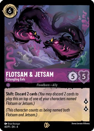 Image of Flotsam & Jetsam - Entangling Eels (40) - Disney Lorcana Promo Cards Cold Foil