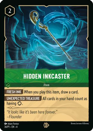 Image of Hidden Inkcaster (36) - Disney Lorcana Promo Cards Cold Foil