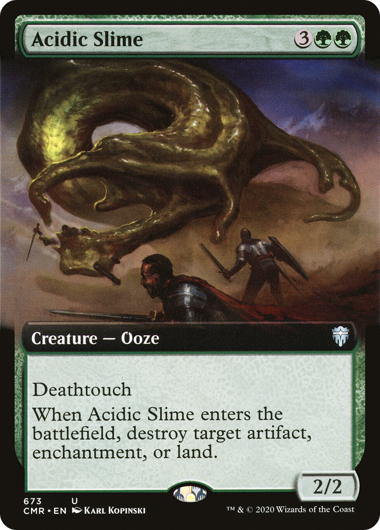Image of Acidic Slime (Extended Art) (CMR-673) - Commander Legends: (Extended Art) Foil